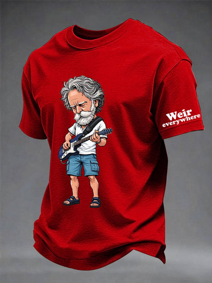 Men's RIP Bob Weir Weir Everywhere Short-sleeved T-shirt