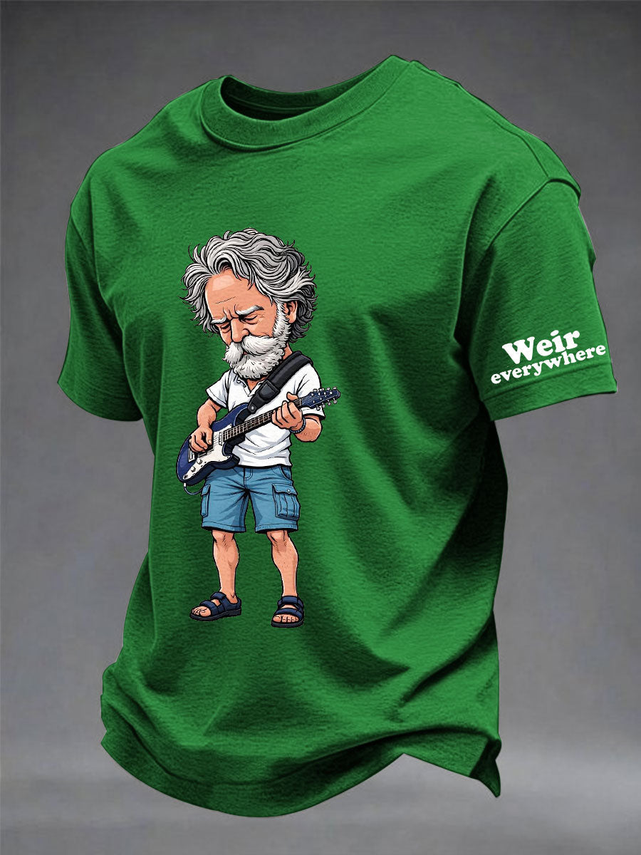 Men's RIP Bob Weir Weir Everywhere Short-sleeved T-shirt