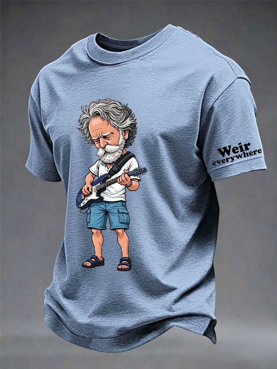 Men's RIP Bob Weir Weir Everywhere Short-sleeved T-shirt