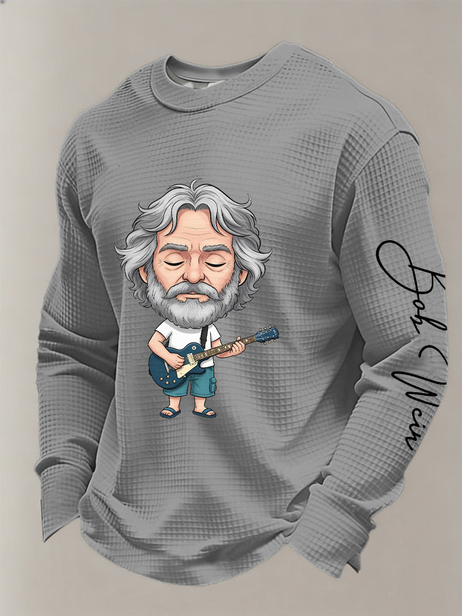 Men's RIP Bob Weir Waffle Crewneck Sweatshirt