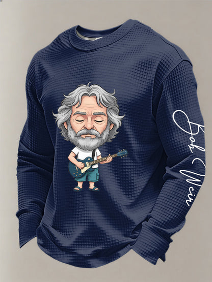 Men's RIP Bob Weir Waffle Crewneck Sweatshirt