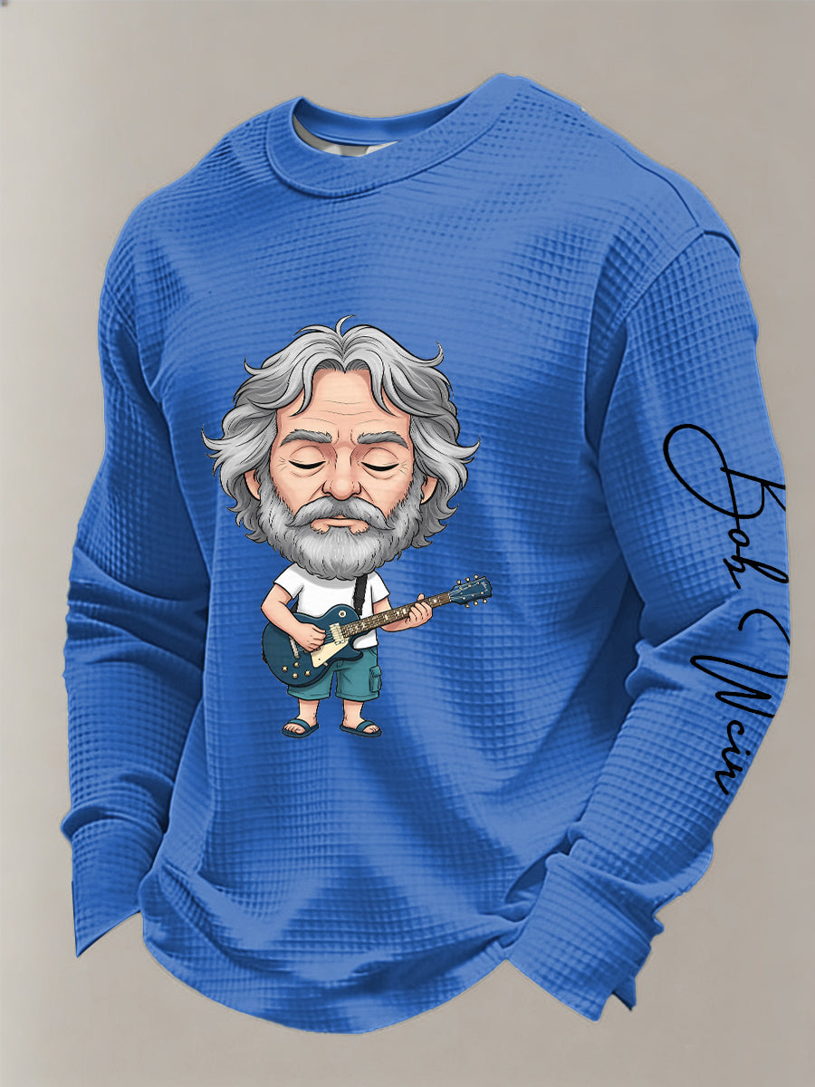 Men's RIP Bob Weir Waffle Crewneck Sweatshirt
