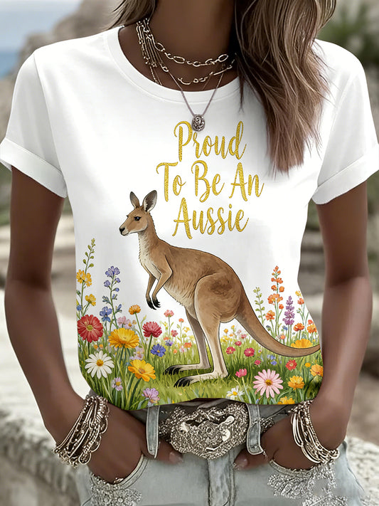 Women's Vintage Australian Holiday Casual Comfortable T-shirt