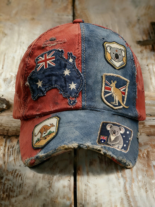 Unisex Vintage Australian Vacation Pattern Printed Hat