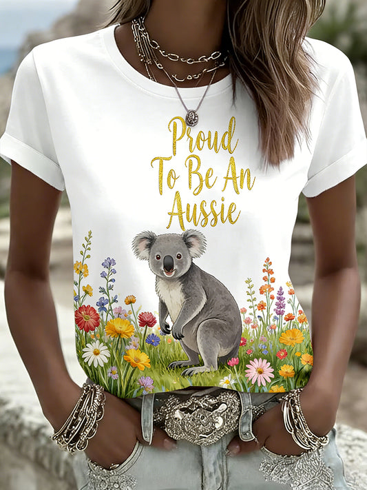 Women's Vintage Australian Holiday Casual Comfortable T-shirt