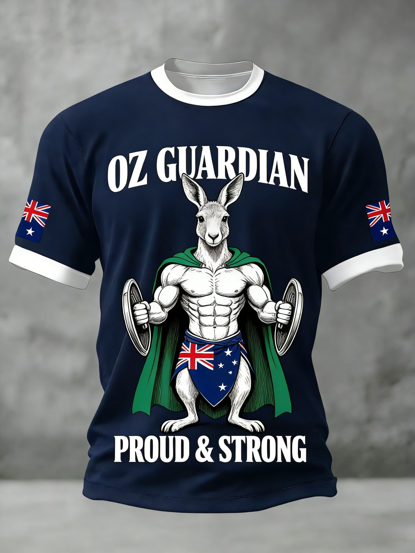 Men's AU Flag Proud Printed T-shirt