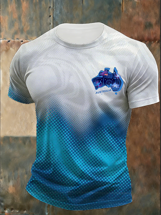 Men's Australian-Inspired Print T-Shirt
