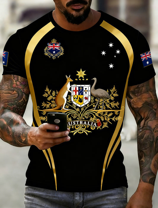Men's Retro Australian Holiday Casual Fashion T-shirt