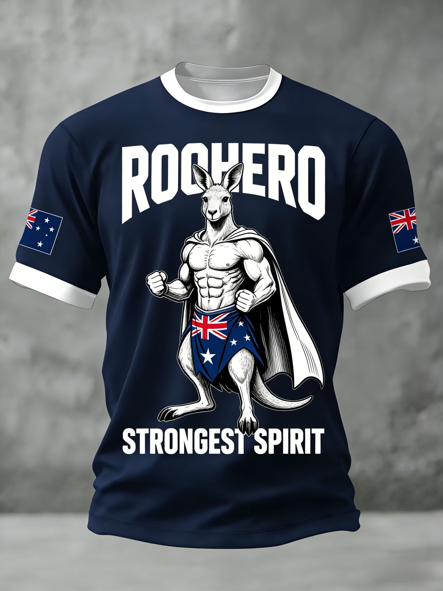 Men's AU Flag Proud Printed T-shirt