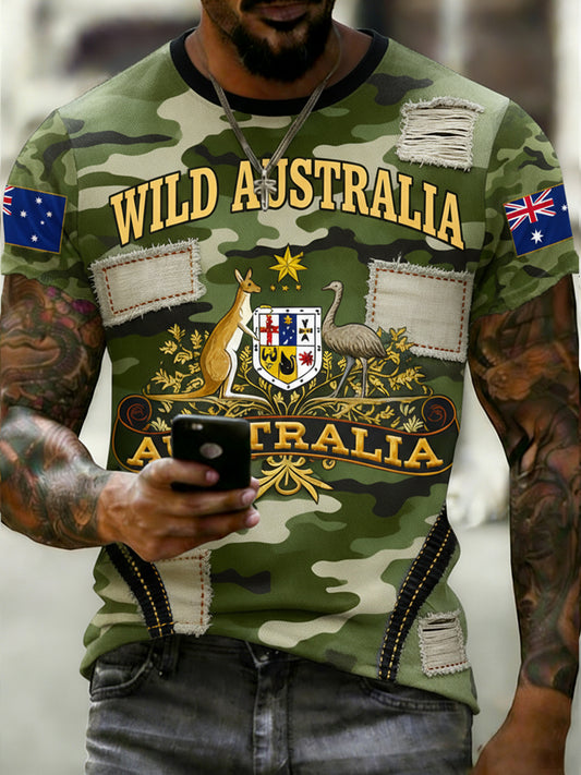 Men's Retro Australian Holiday Casual Fashion T-shirt