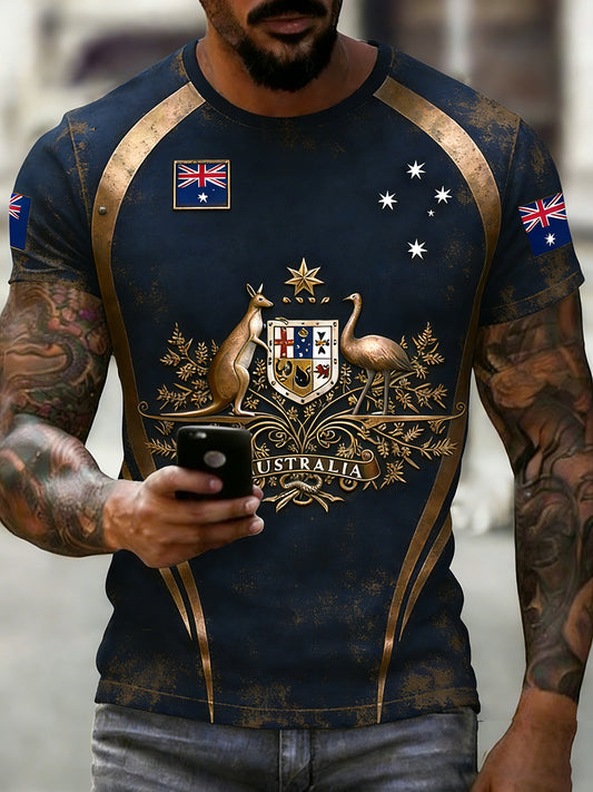 Men's Retro Australian Holiday Casual Fashion T-shirt