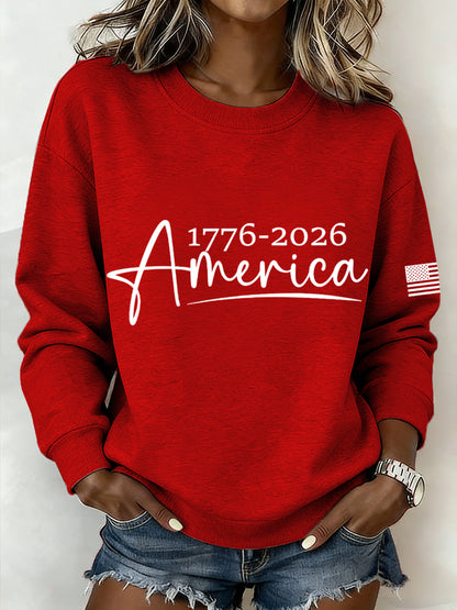 Women's American 1776-2026 Print Sweatshirt