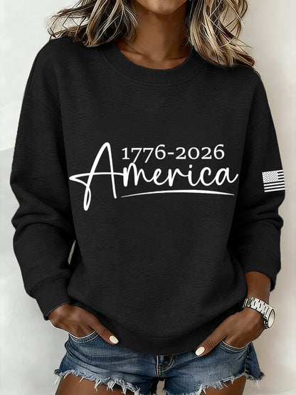 Women's American 1776-2026 Print Sweatshirt