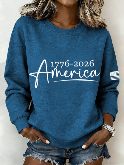 Women's American 1776-2026 Print Sweatshirt