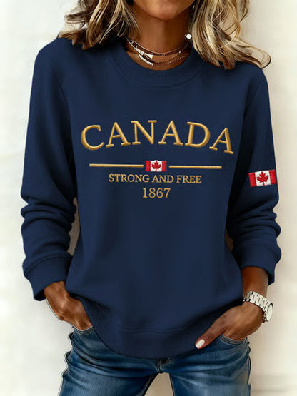 Women's Canada Print Casual Sweatshirt