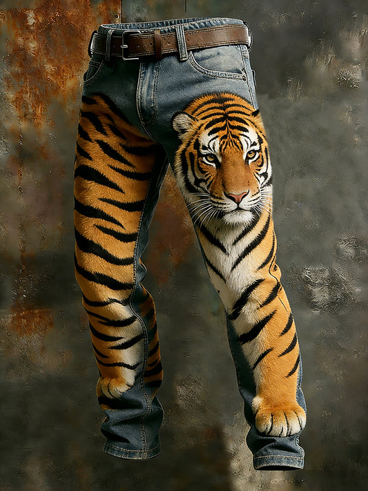 Men's Retro Business Style Casual Work Trousers