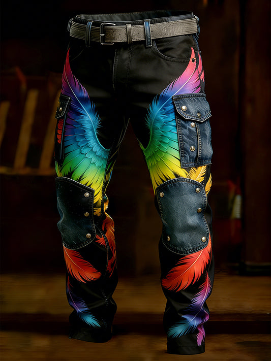 Men's Retro Business Style Casual Work Trousers