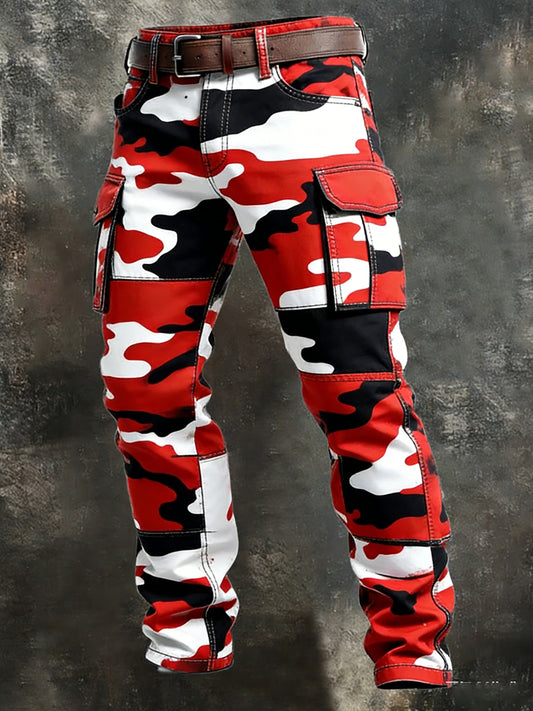 Men's Retro Business Style Casual Work Trousers