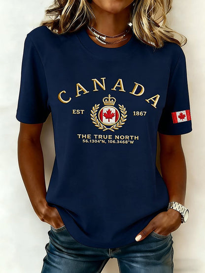 Women's Canada Print Casual T-Shirt