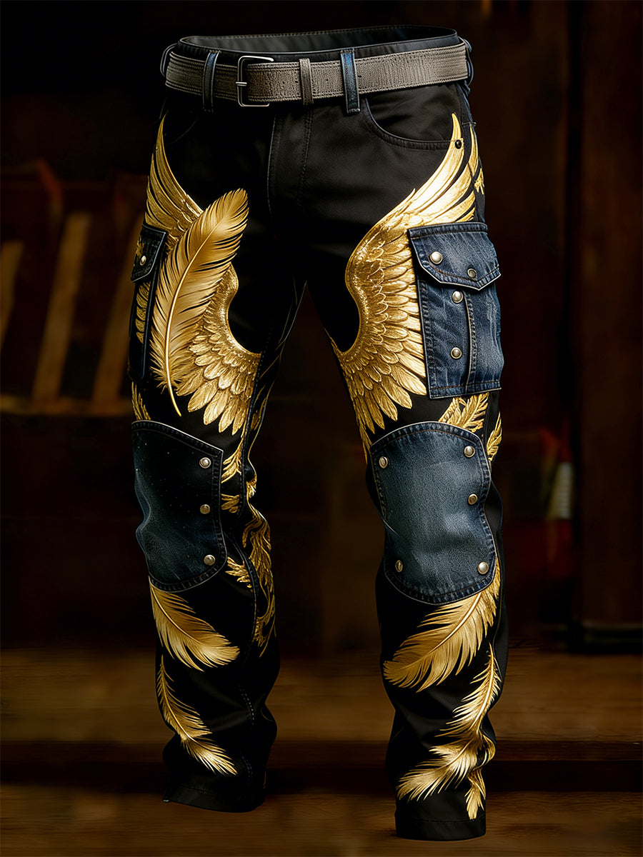 Men's Retro Business Style Casual Work Trousers