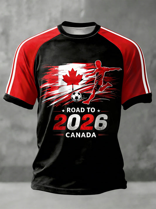 Retro Canada 2026 Soccer Championship Casual T-Shirt