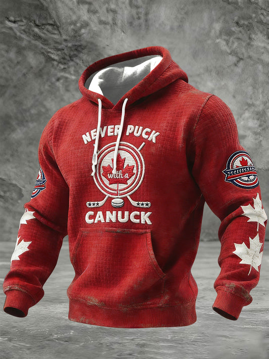 Men's Vintage Fun “Never Puck With a Canuck” Hoodie
