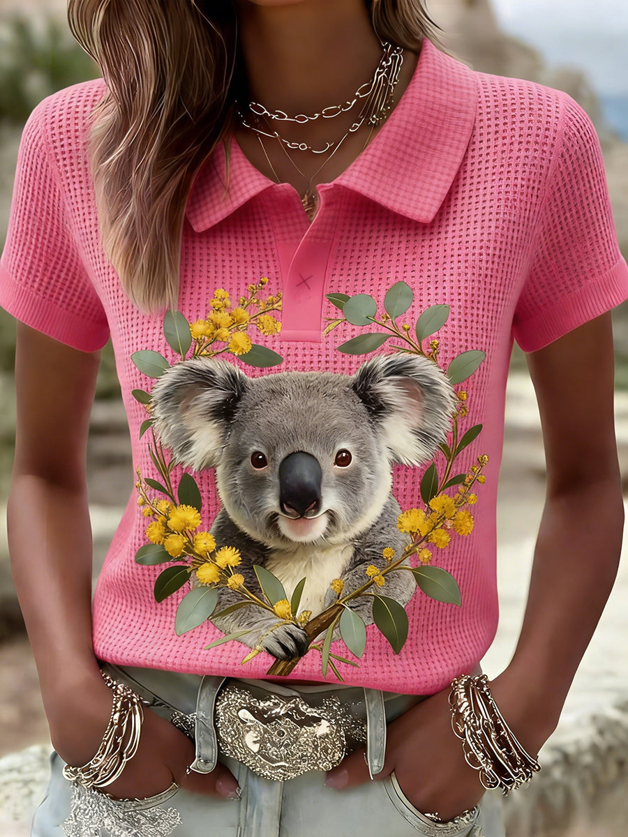 Women's Australian Koala Art Printed T-shirt