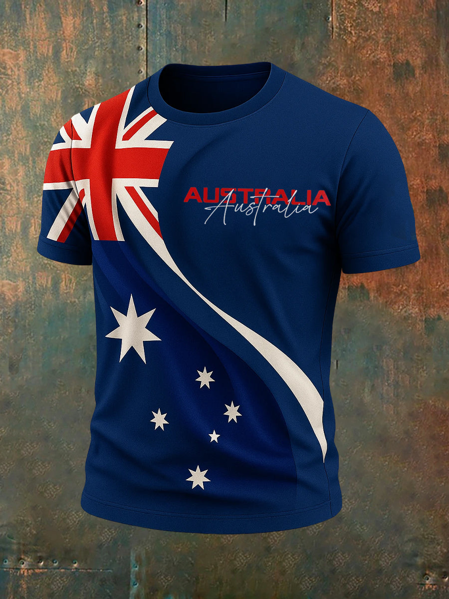 Men's Vintage Australian Casual T-Shirt