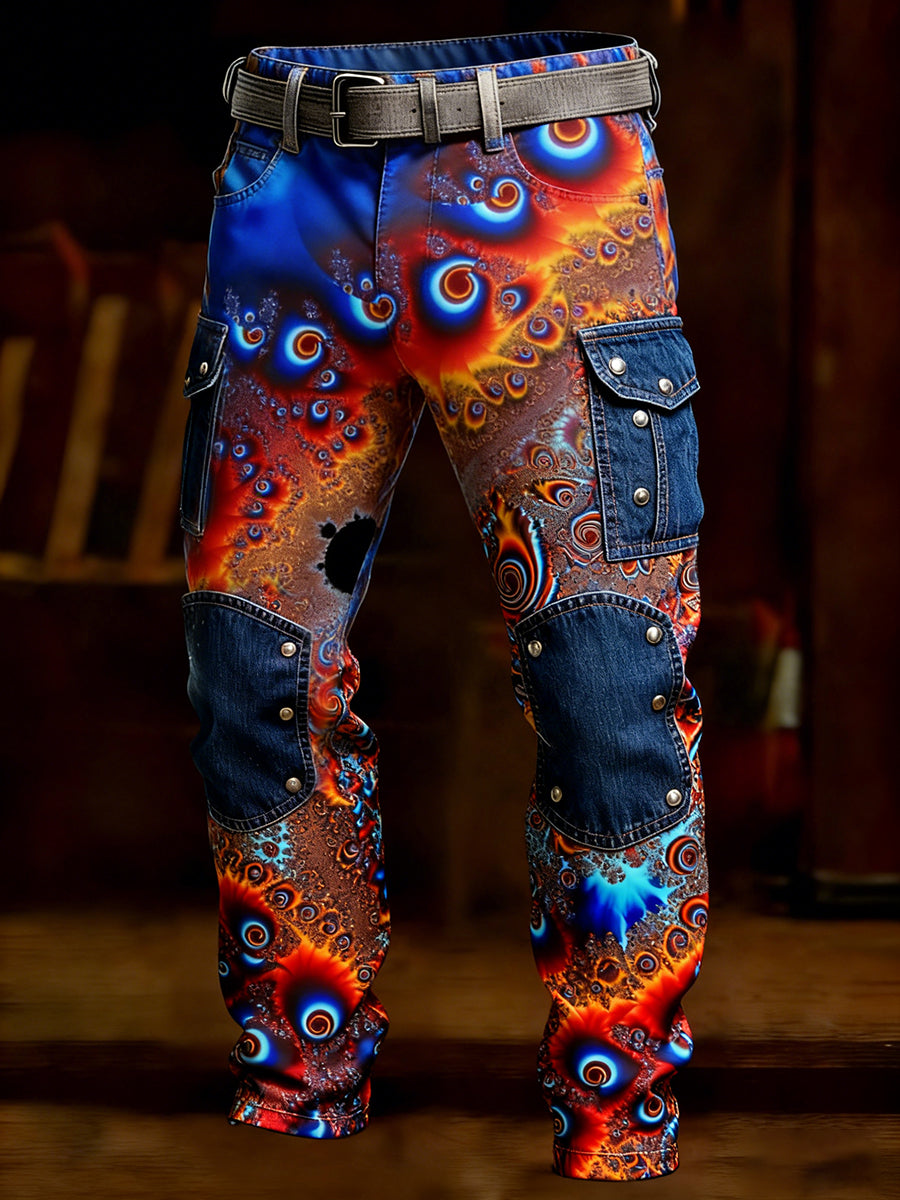 Men's Retro Business Style Casual Work Trousers