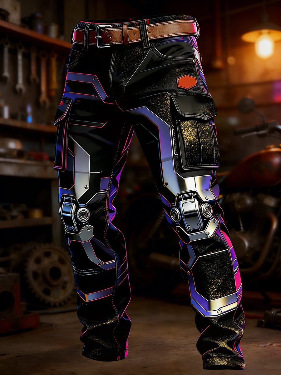 Men's Retro Business Style Casual Work Trousers