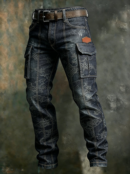 Men's Retro Business Style Casual Work Trousers