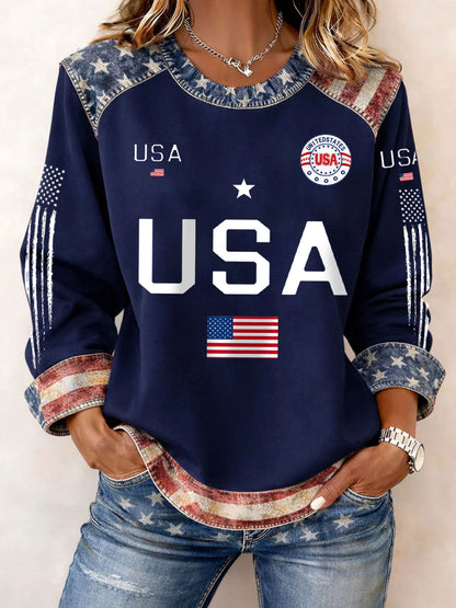 Women's USA Flag Sweatshirts