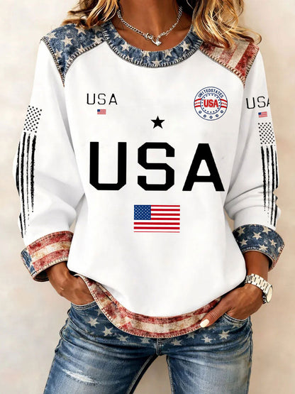 Women's USA Flag Sweatshirts