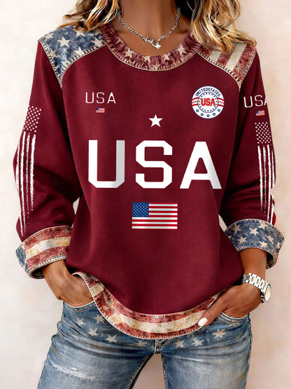 Women's USA Flag Sweatshirts