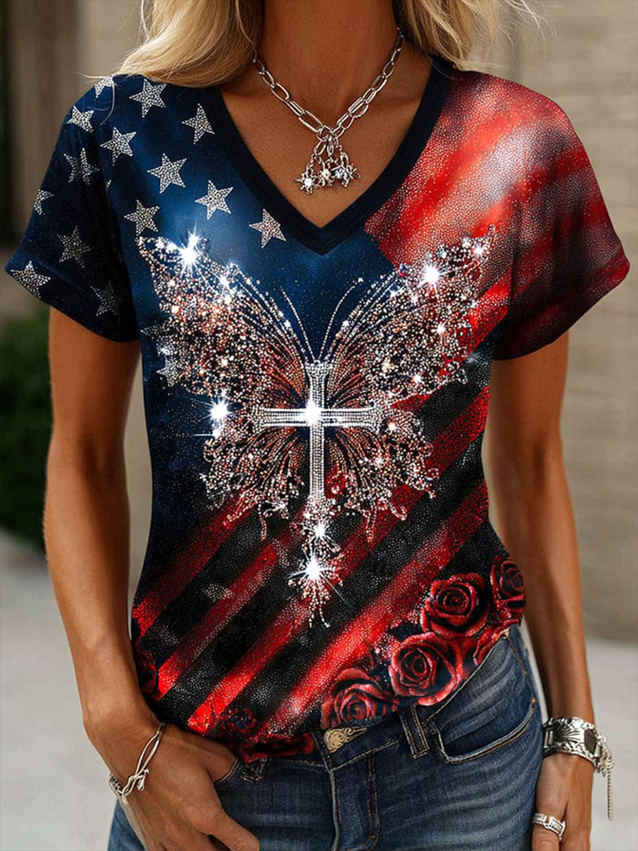 Women's American souvenir T-shirt
