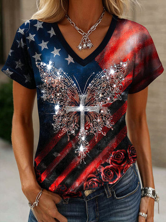 Women's American souvenir T-shirt