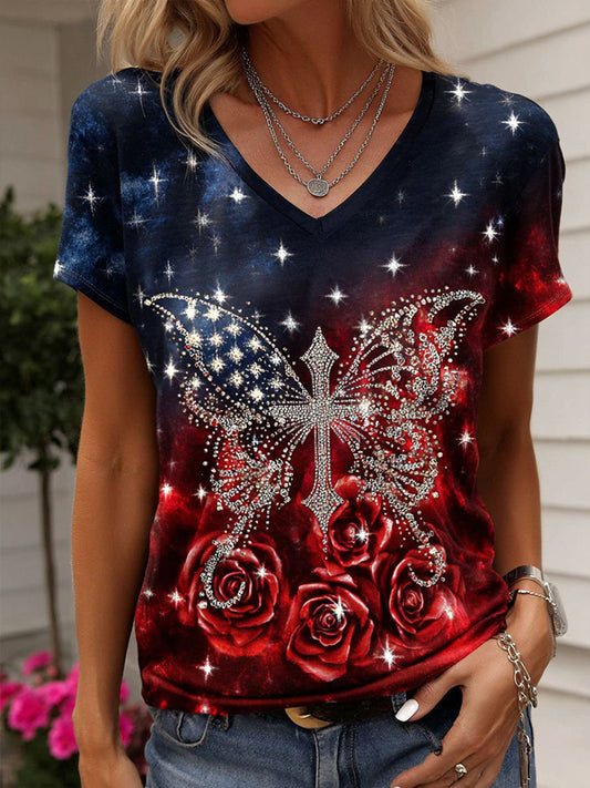 Women's American souvenir T-shirt