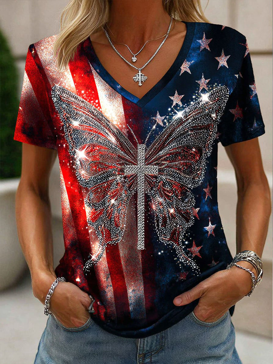 Women's American souvenir T-shirt