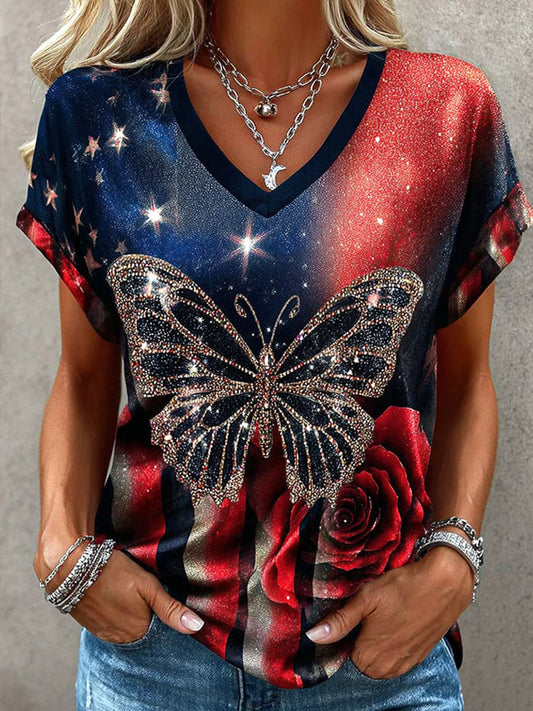 Women's American souvenir T-shirt