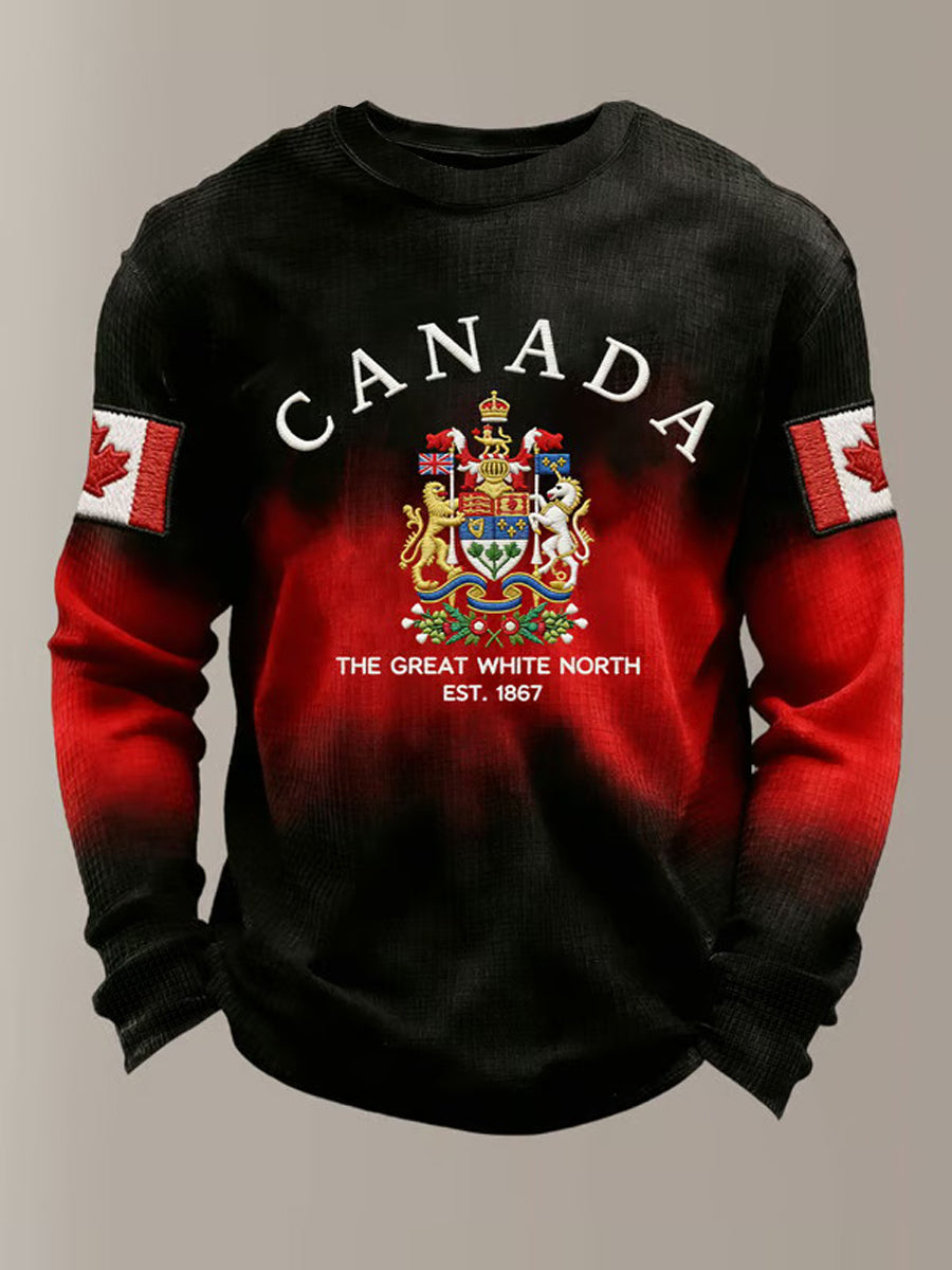 Men's CANADA Waffle Print Top