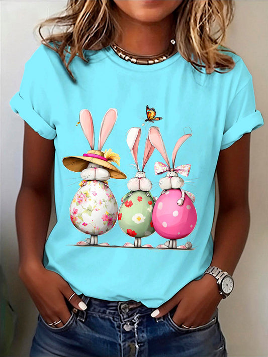 Women's Easter Bunny Short-sleeved T-shirt