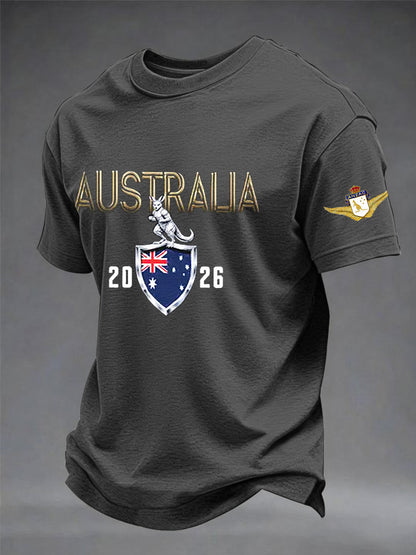 Men's Australia Anzac Day Lest We Forget Short Sleeve T-shirt