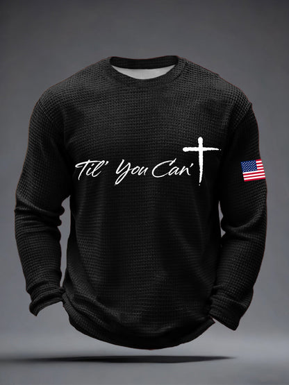 Men's 'Til You Can't Print Waffle Long-Sleeve T-Shirt