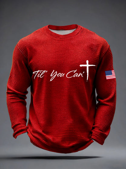 Men's 'Til You Can't Print Waffle Long-Sleeve T-Shirt