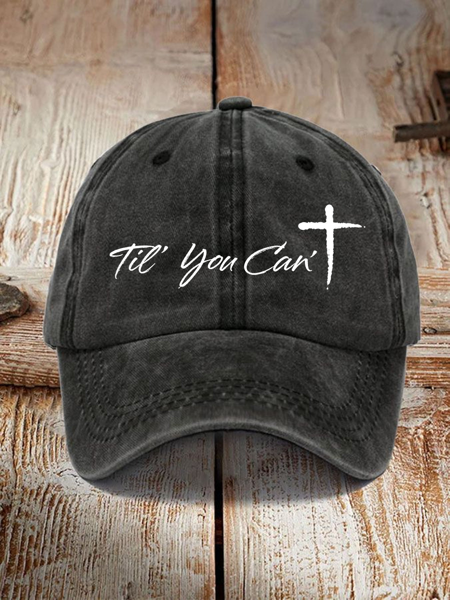 Unisex 'Til You Can't Print Washed Hat