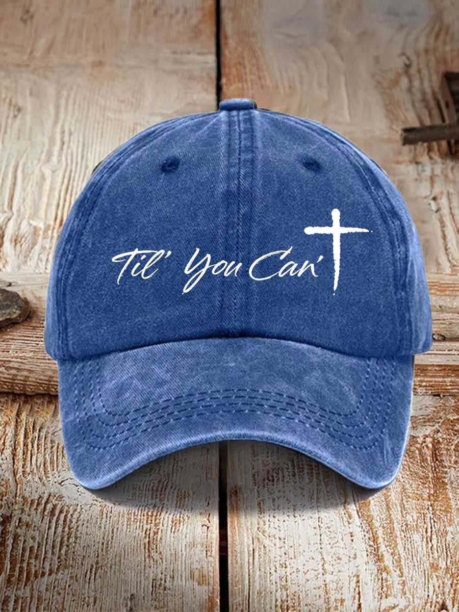 Unisex 'Til You Can't Print Washed Hat