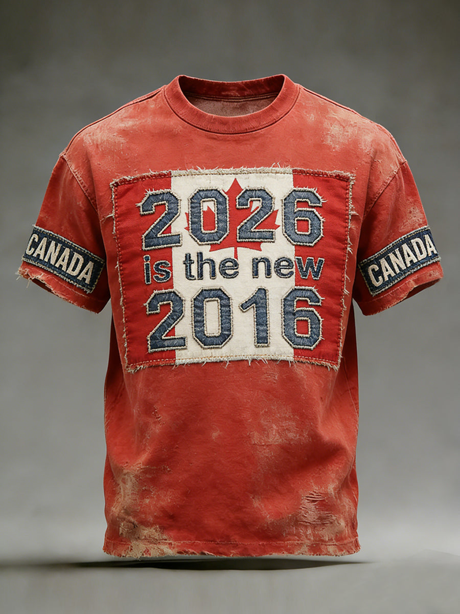 Retro Canadian Flag 2026 Is The New 2016 Casual T-Shirt
