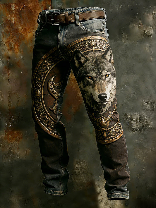 Men's Retro Business Style Casual Work Trousers