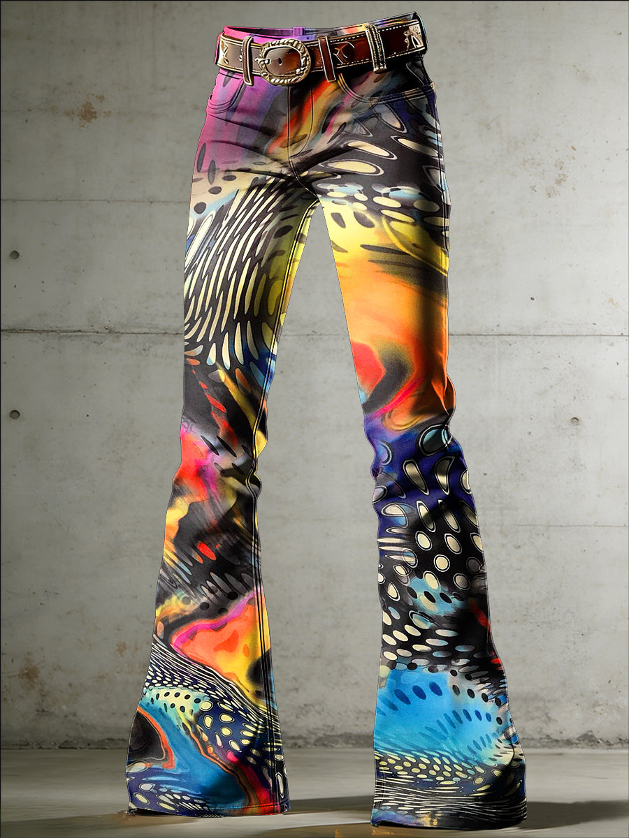 Women's Psychedelic Art Printed Irregular Skirt