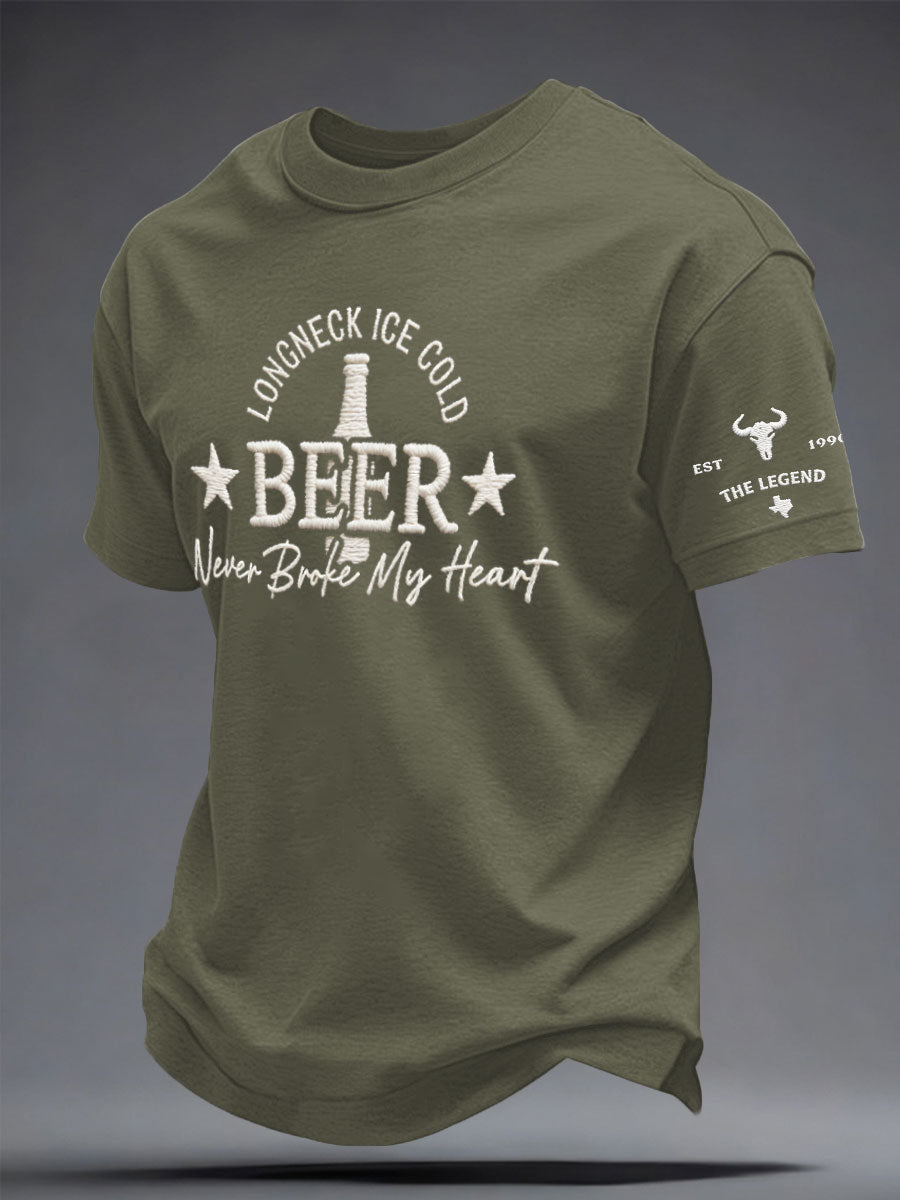 Men's Western Style Country Music Lover Combs Printed T-shirt